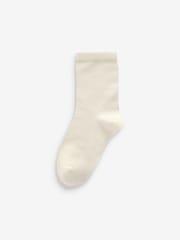 Red/Orange/Yellow/Green/Blue Cotton Rich Plain Socks 7 Pack - Image 8 of 8