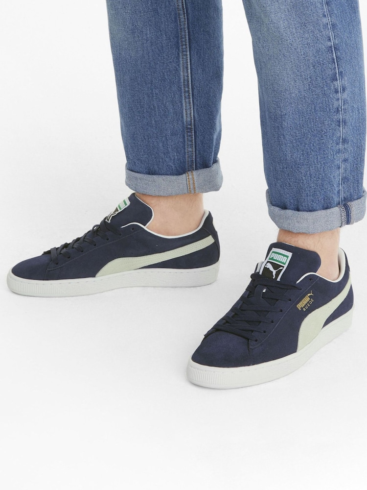 Puma Blue Suede Classic XXI Unisex Trainers - Image 1 of 8