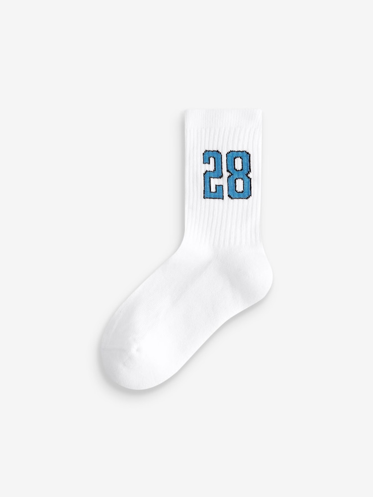 Varsity Tiger Cushioned Footbed Cotton Rich Ribbed Socks 3 Pack - Image 2 of 4 Varsity Tiger Cushioned Footbed Cotton Rich Ribbed Socks 3 Pack - Image 2 of 4
