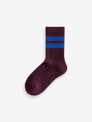 Varsity Tiger Cushioned Footbed Cotton Rich Ribbed Socks 3 Pack - Image 3 of 4