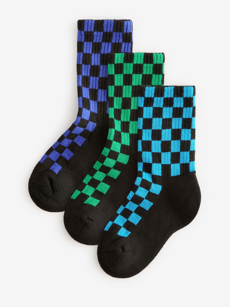 Karirasta - Mehke nogavice za čevlje Cotton Rich Ribbed Socks 3 Pack - Slika 1 iz 6 Karirasta - Mehke nogavice za čevlje Cotton Rich Ribbed Socks 3 Pack - Slika 1 iz 6