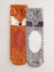 raton laveur renard - Lot de 2 paires de chaussettes confortables - Image 1 of 4