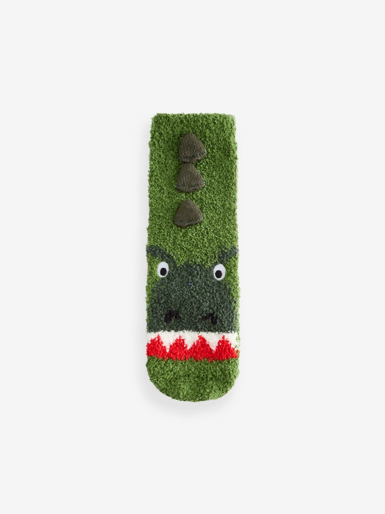 Grün mit Dinosauriern - Kuschelige Socken, 2er-Pack - Bild 2 von 3 Grün mit Dinosauriern - Kuschelige Socken, 2er-Pack - Bild 2 von 3