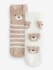 Neutral mit Bärendesign - Kuschelige Socken, 2er-Pack - Bild 1 von 5