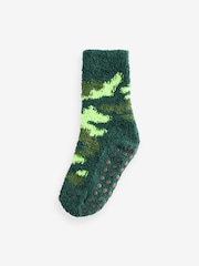 Kaki zelena/siva Camoflague - Komplet 2 parov udobnih nogavic - Slika 3 iz 3