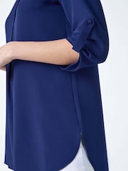 Roman Blue Longline Tunic Stretch Blouse - Image 5 of 5