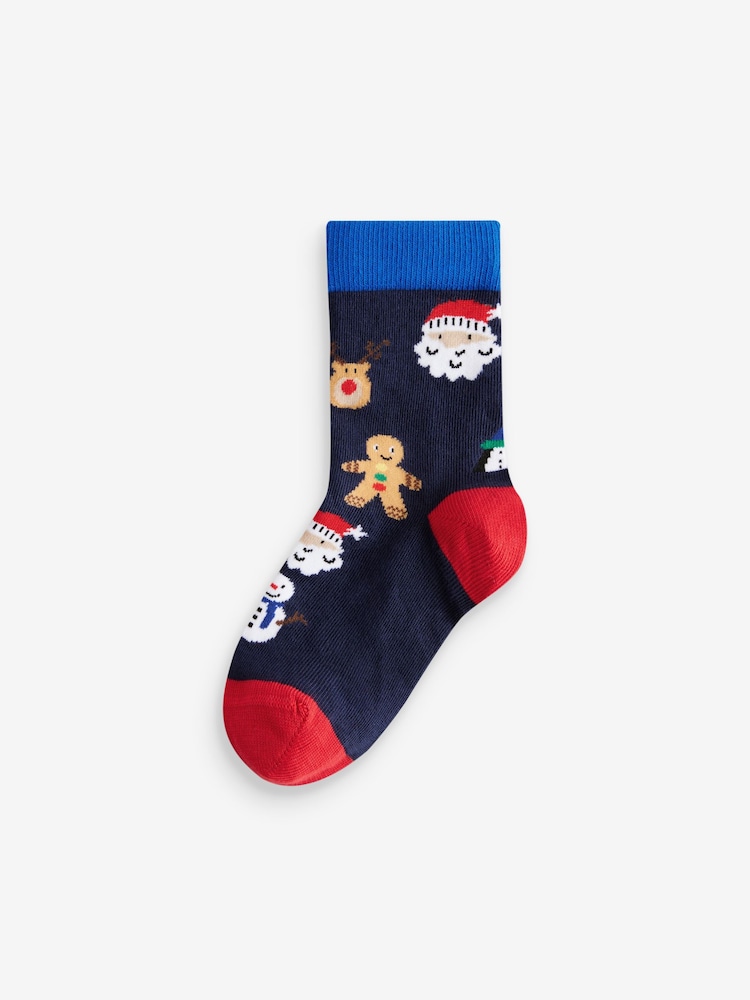 HoHoHo Character Cotton Rich Christmas Socks 5 Pack - Image 2 of 6 HoHoHo Character Cotton Rich Christmas Socks 5 Pack - Image 2 of 6