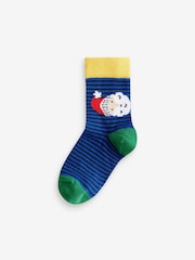HoHoHo Character Cotton Rich Christmas Socks 5 Pack - Image 4 of 6