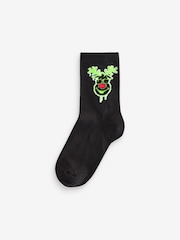 Graffiti Reindeer Cotton Rich Christmas Socks 5 Pack - Image 5 of 8