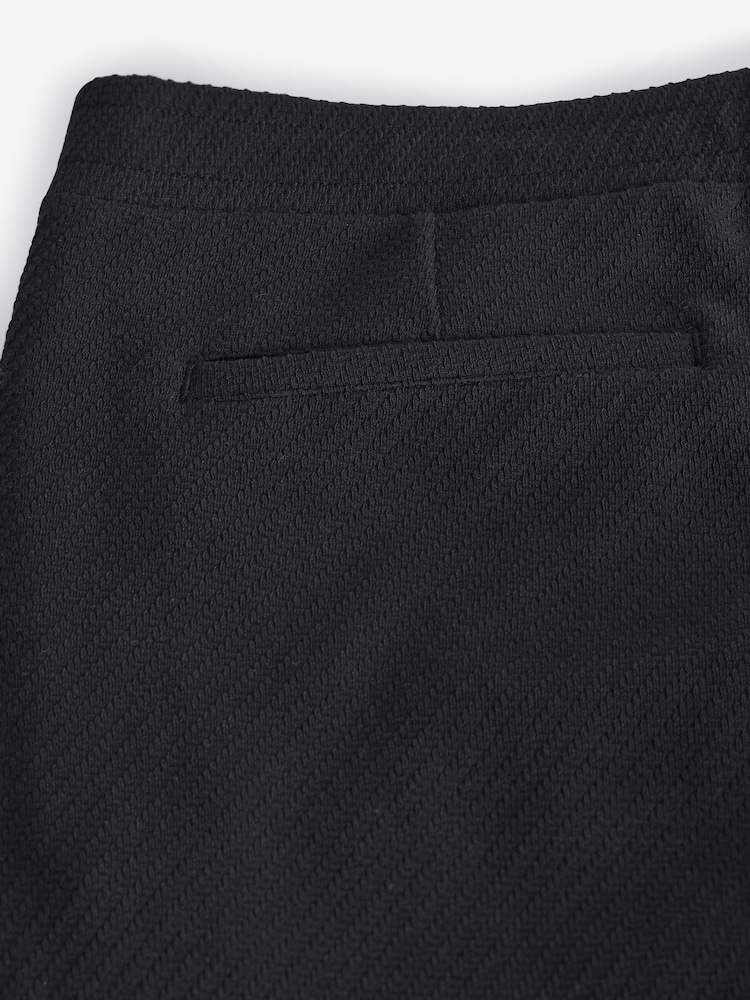 Black Textured Jersey Joggers - Image 12 of 12