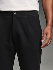 Black Textured Jersey Joggers - Image 6 of 12