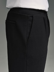 Black Textured Jersey Joggers - Image 8 of 12