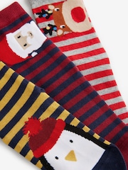 Red/Yellow/Black - Weihnachtssocken für Babys mit hohem Baumwollanteil im 3er Pack - Bild 5 von 6