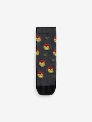 Christmas Marvel Avengers Superhero License Cotton Rich Socks 3 Pack - Image 4 of 4