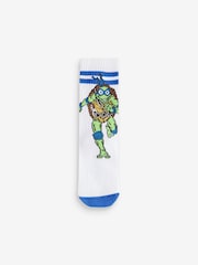 White Teenage Mutant Ninja Turtles Cotton Rich License Socks 4 Pack - Image 3 of 7
