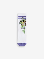 White Teenage Mutant Ninja Turtles Cotton Rich License Socks 4 Pack - Image 5 of 7