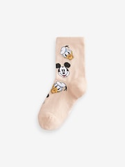 Mickey Mouse Red/White/Black Cotton Rich License Socks 3 Pack - Image 3 of 6