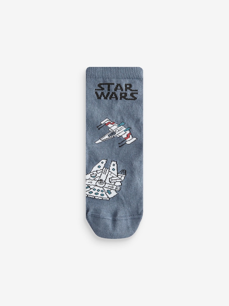 Star Wars Tan Brown/Black/Grey Cotton Rich License Socks 3 Pack - Image 2 of 6