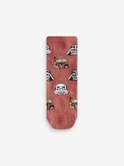 Star Wars Tan Brown/Black/Grey Cotton Rich License Socks 3 Pack - Image 4 of 6