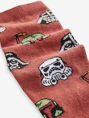 Star Wars Tan Brown/Black/Grey Cotton Rich License Socks 3 Pack - Image 6 of 6