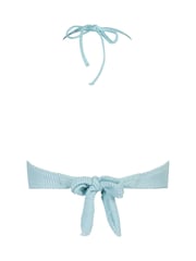 Hunkemöller Crinkle Bandeau Bikini Blue Top - Image 5 of 5