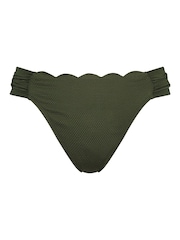 Hunkemöller Green Scallop Bikini Bottoms - Image 4 of 5