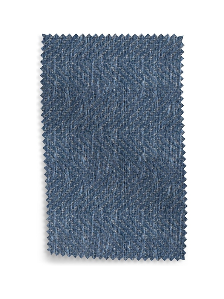 Laura Ashley Seaspray Blue Edwin Herringbone Upholstery Swatch - Image 1 of 1