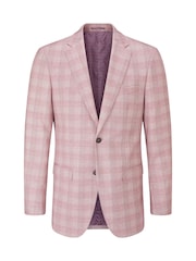 Skopes Light Coral Pink Tailored Fit Montalvo Check Jacket - Image 4 of 6
