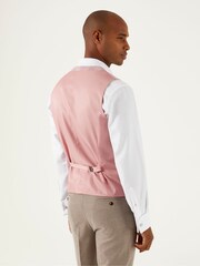 Skopes Pink Montalvo Check Tailored Fit Waistcoat - Image 4 of 6