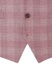 Skopes Pink Montalvo Check Tailored Fit Waistcoat - Image 6 of 6