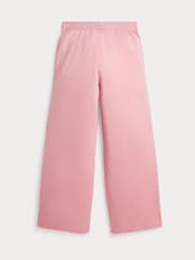 Polo Ralph Lauren Girl Pink Fleece Wide Leg Sweat Joggers - Image 2 of 2