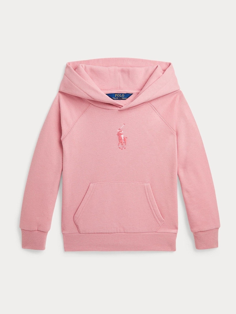 Polo Ralph Lauren Девочки розовый джерси 100% хлопок худи - Изображение 1 из 2