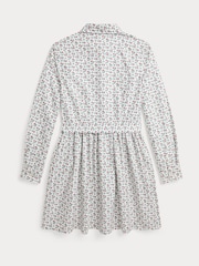 Polo Ralph Lauren Rosafarbenes Oxford-Kleid mit Blumenmuster für Mädchen aus 100 % Baumwolle - Bild 2 von 2