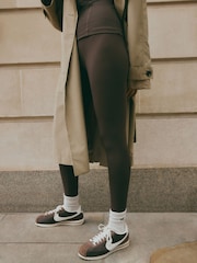 self. Chocolate High Waist Leggings - Image 1 of 8