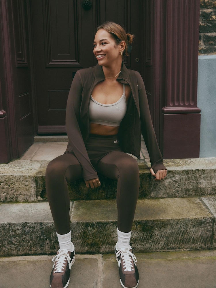 self. Chocolate High Waist Leggings - Image 4 of 8