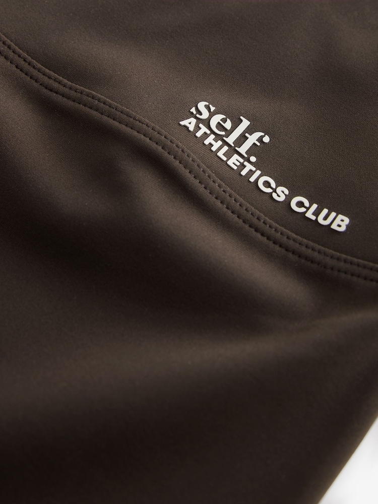 self. Chocolate High Waist Leggings - Image 7 of 8