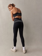 self. Black/White High Waist Leggings - Image 4 of 6