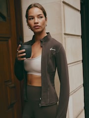 self. Chocolate Sculpting Zip Through Jacket - Image 4 of 7