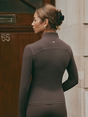 self. Chocolate Sculpting Zip Through Jacket - Image 5 of 7
