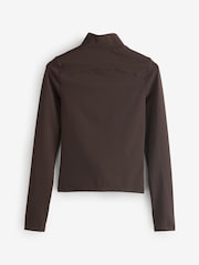 Schokoladenbraun - Sculpting Zip Through Jacket - Bild 9 von 11