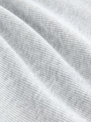 self. Grey Fitted Rib T-Shirt - Image 9 of 9