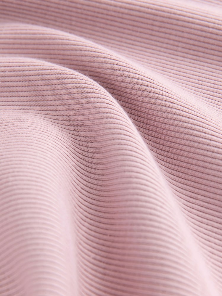 Violet mauve - self. Fitted Rib T-Shirt - Image 10 of 10