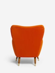 Soft Velvet Burnt Orange Wilson II Highback Armchair - Image 9 of 11