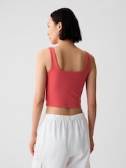 Gap Pink Compact Jersey Cropped Vest Top - Image 2 of 5