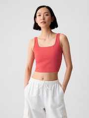 Gap Pink Compact Jersey Cropped Vest Top - Image 4 of 5