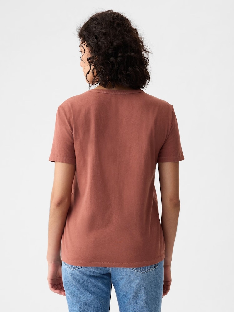 Gap Brown Organic Cotton Vintage Short Sleeve T-Shirt - Image 2 of 4