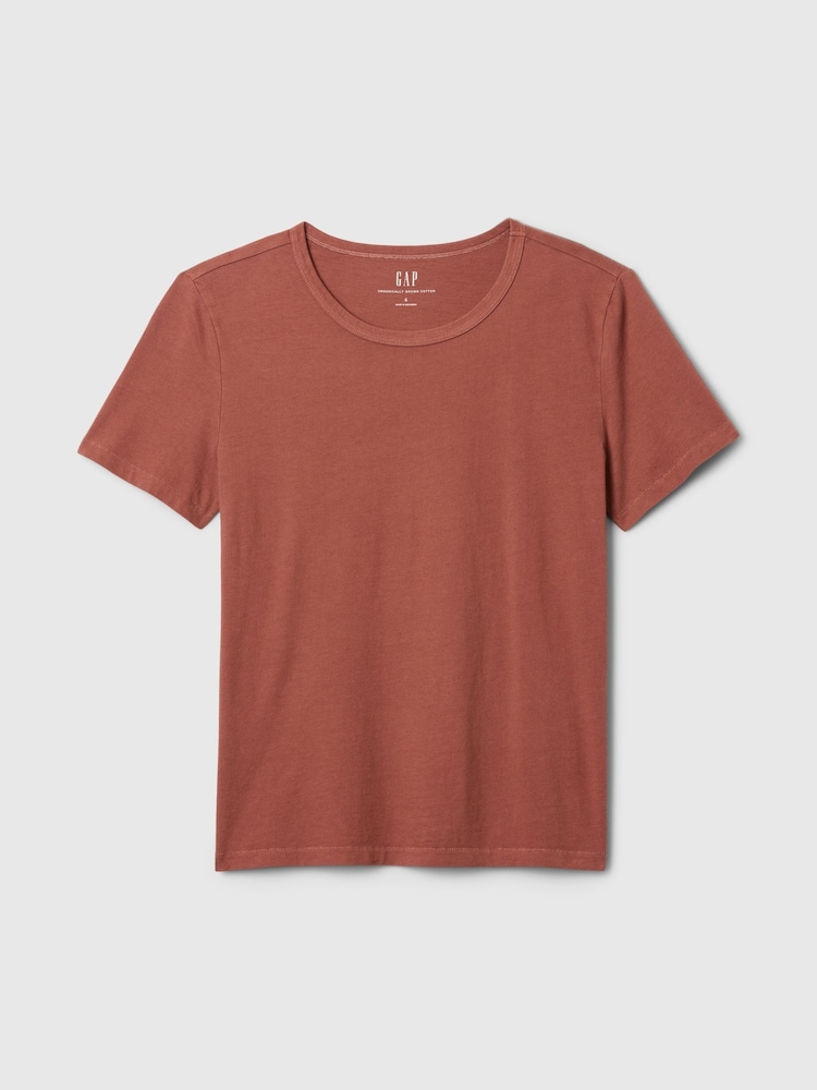 Gap Brown Organic Cotton Vintage Short Sleeve T-Shirt - Image 4 of 4