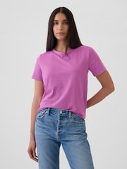 Gap Pink Organic Cotton Vintage Short Sleeve T-Shirt - Image 1 of 4
