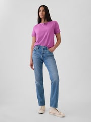Gap Pink Organic Cotton Vintage Short Sleeve T-Shirt - Image 3 of 4