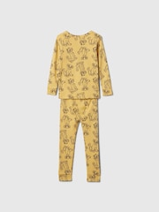 Gap Yellow Simba Disney Lion King Cotton Long Sleeve Pyjamas (6mths-5yrs) - Image 2 of 4